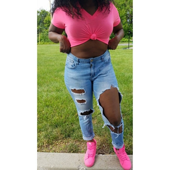 Pink Crop Tee - Picture 3 of 3